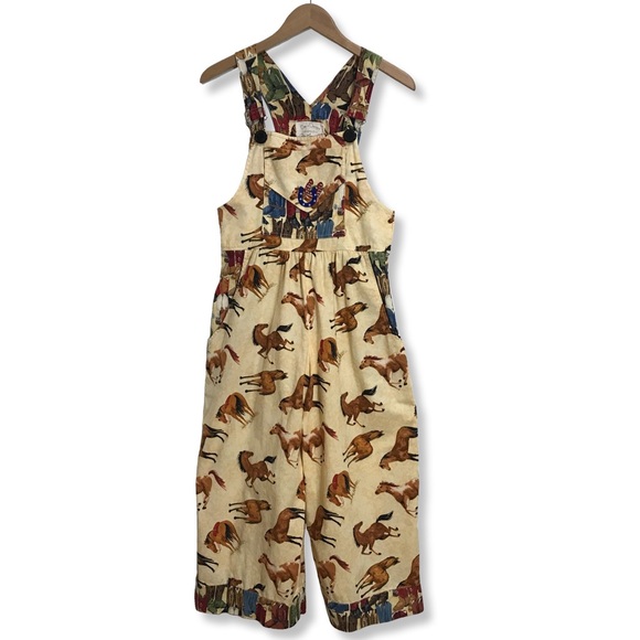 Pants & Jumpsuits Western Horse Print Handcrafted Overalls Poshmark